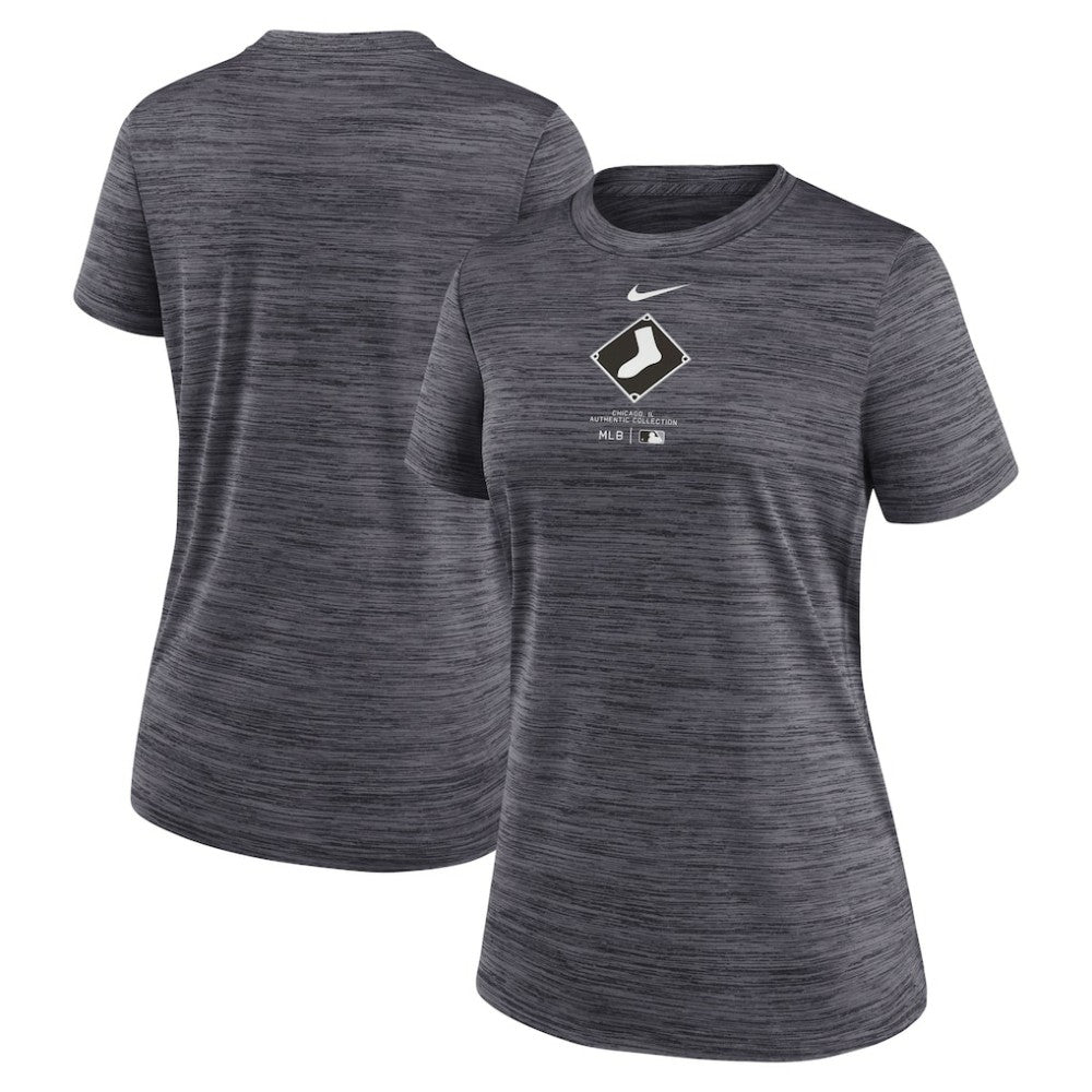 Chicago White Sox Nike Women's City Connect Practice Velocity T-Shirt - Charcoal - Nike on Sale