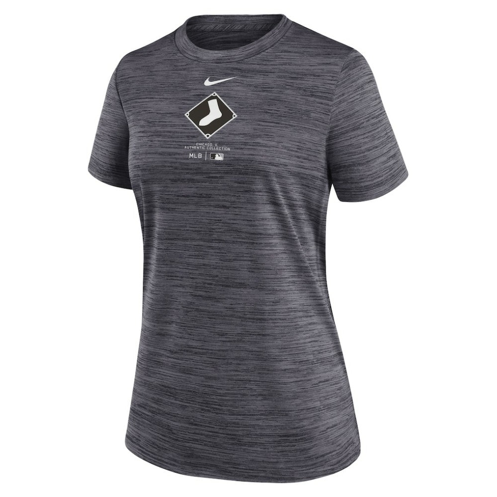Chicago White Sox Nike Women's City Connect Practice Velocity T-Shirt - Charcoal - Nike on Sale