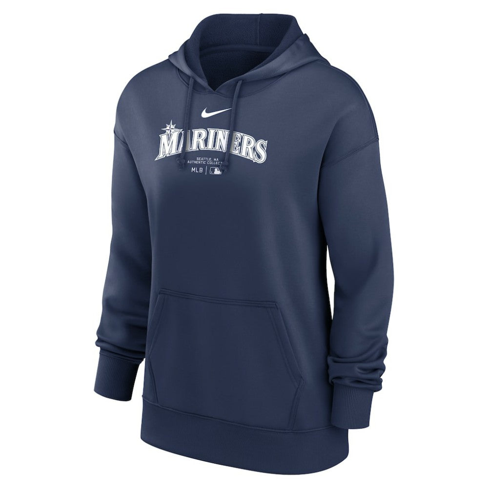 Seattle Mariners Nike Women's Authentic Collection Performance Pullover Hoodie - Navy - Nike Discount