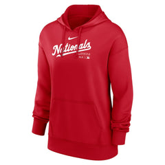 Washington Nationals Nike Women's Authentic Collection Performance Pullover Hoodie - Red - Nike on Sale