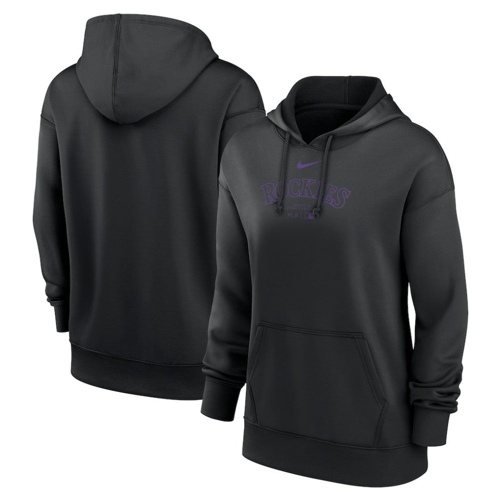 Colorado Rockies Nike Women's Authentic Collection Performance Pullover Hoodie - Black - Nike Sale