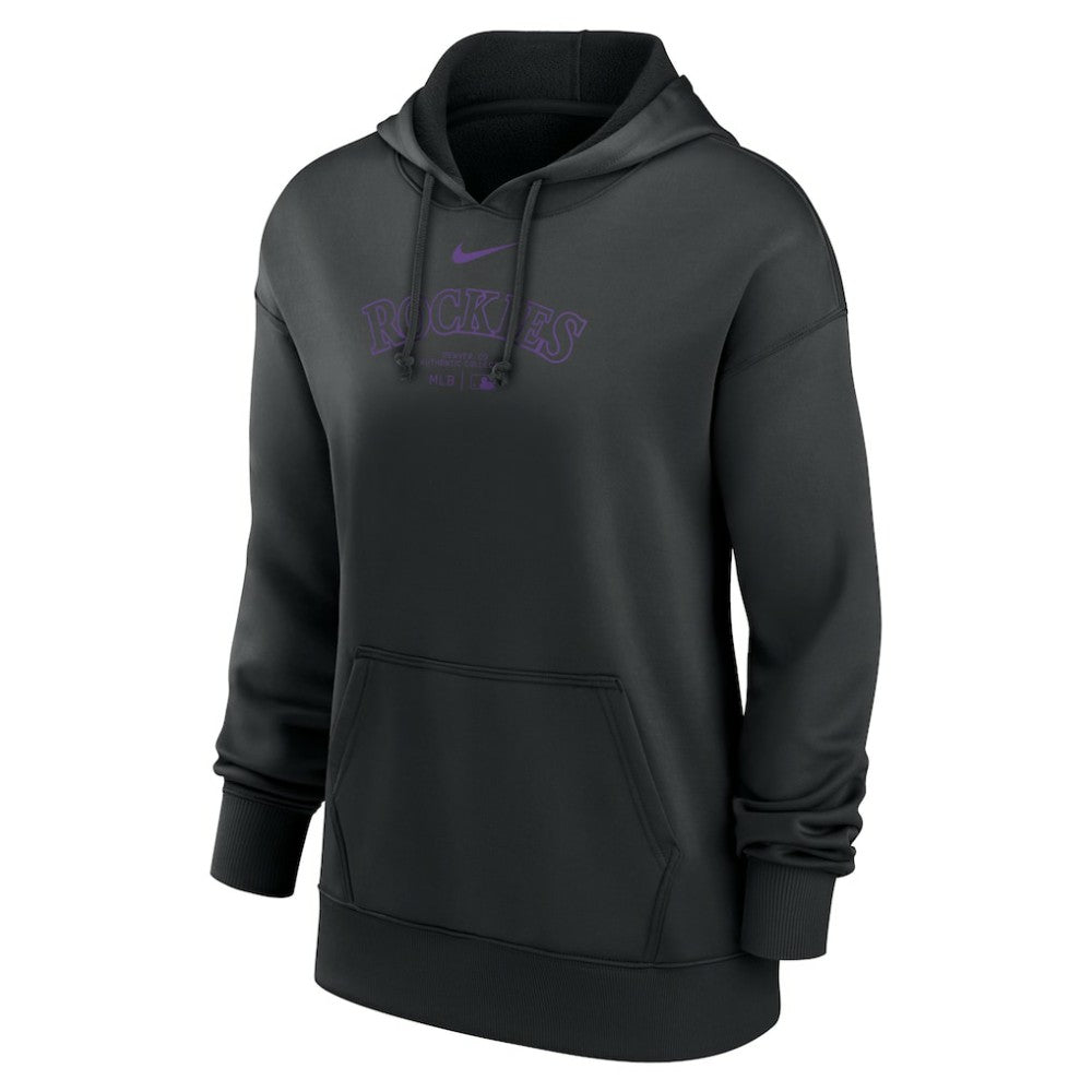 Colorado Rockies Nike Women's Authentic Collection Performance Pullover Hoodie - Black - Nike Sale