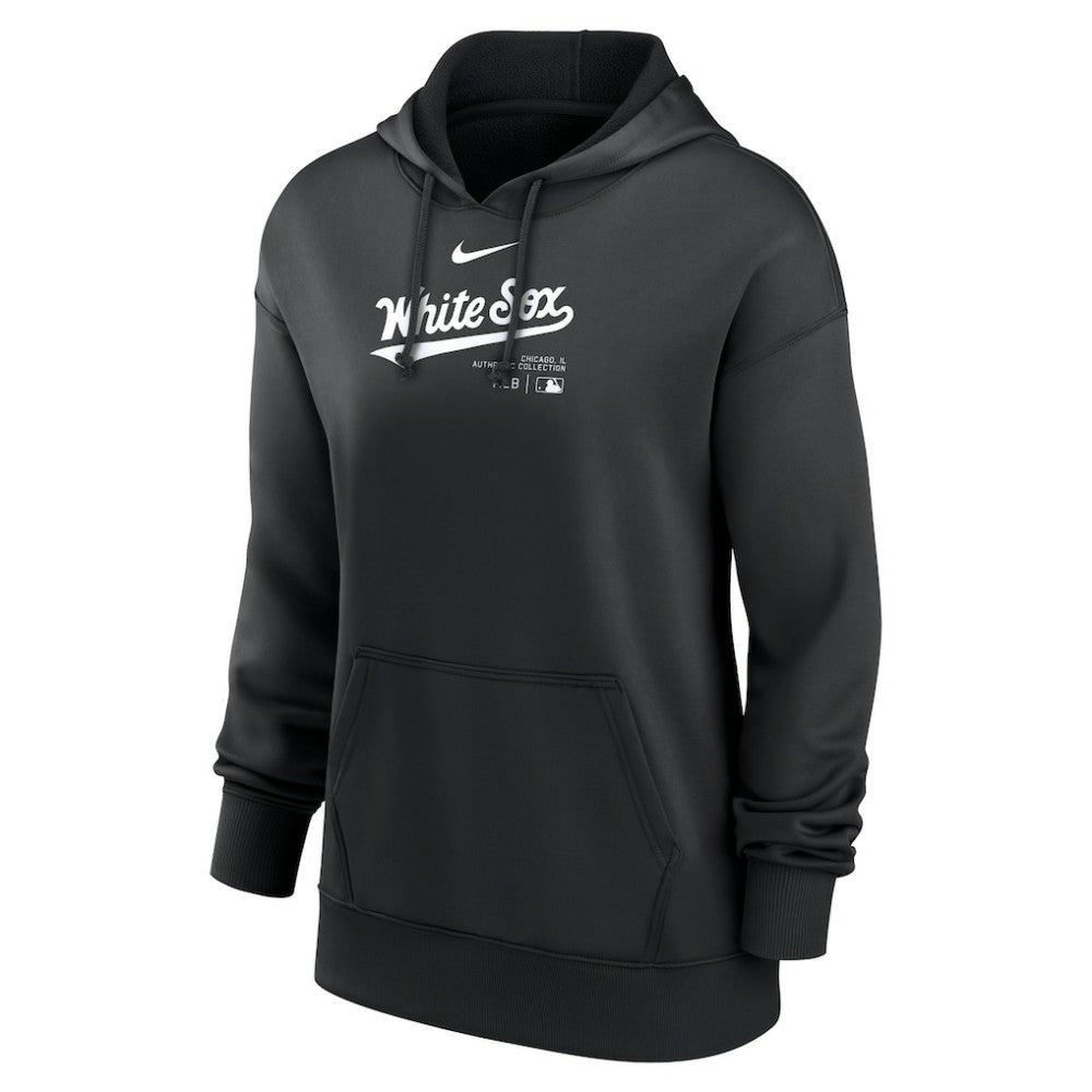 Chicago White Sox Nike Women's Authentic Collection Performance Pullover Hoodie - Black - Nike Lifestyle