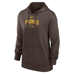 San Diego Padres Nike Women's Authentic Collection Performance Pullover Hoodie - Brown - Nike Lifestyle