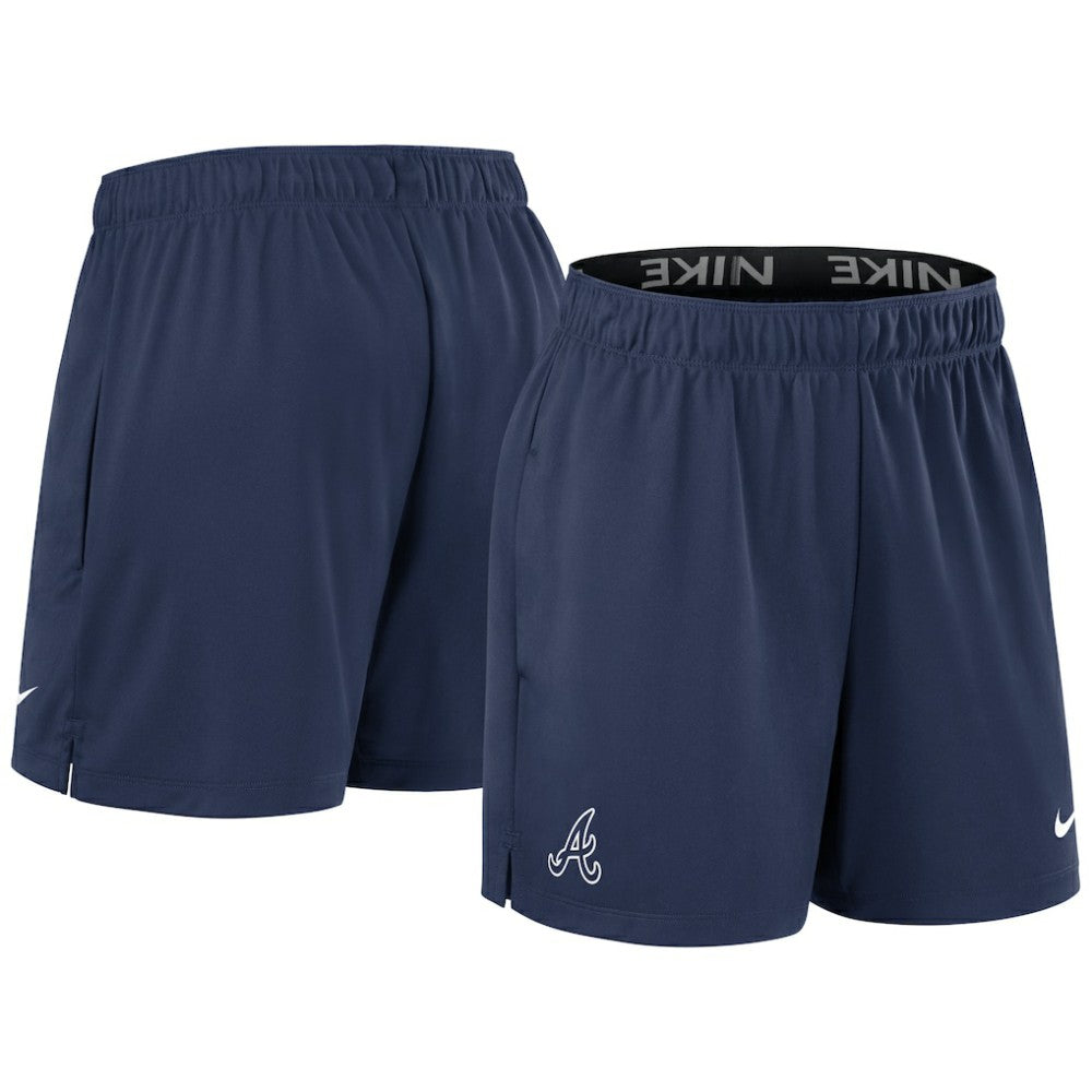 Atlanta Braves Nike Women's Authentic Collection Knit Shorts - Navy - Nike Discount