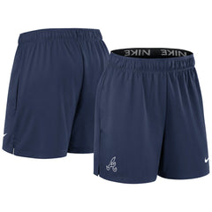 Atlanta Braves Nike Women's Authentic Collection Knit Shorts - Navy - Nike Discount