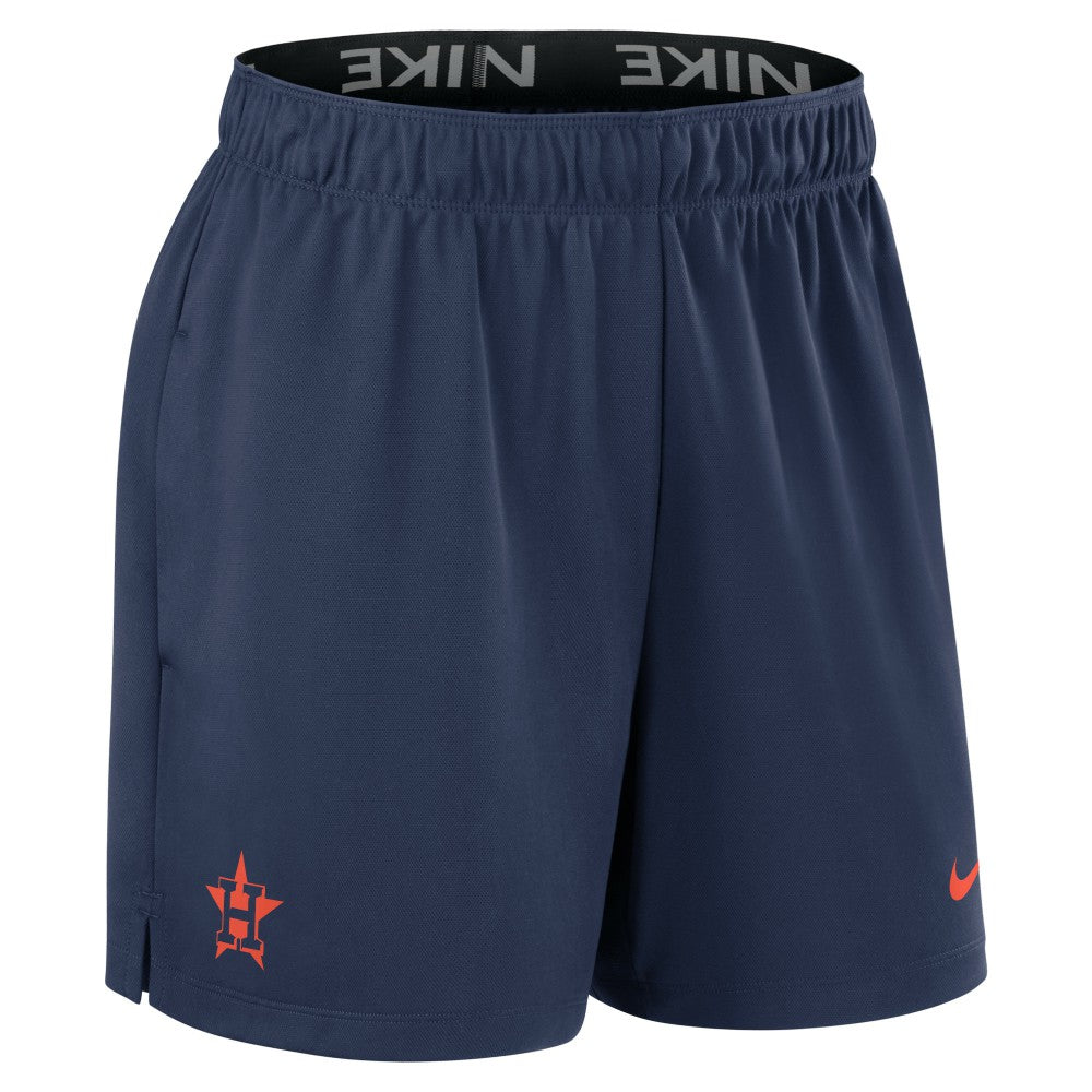 Houston Astros Nike Women's Authentic Collection Knit Shorts - Navy - Nike Lifestyle