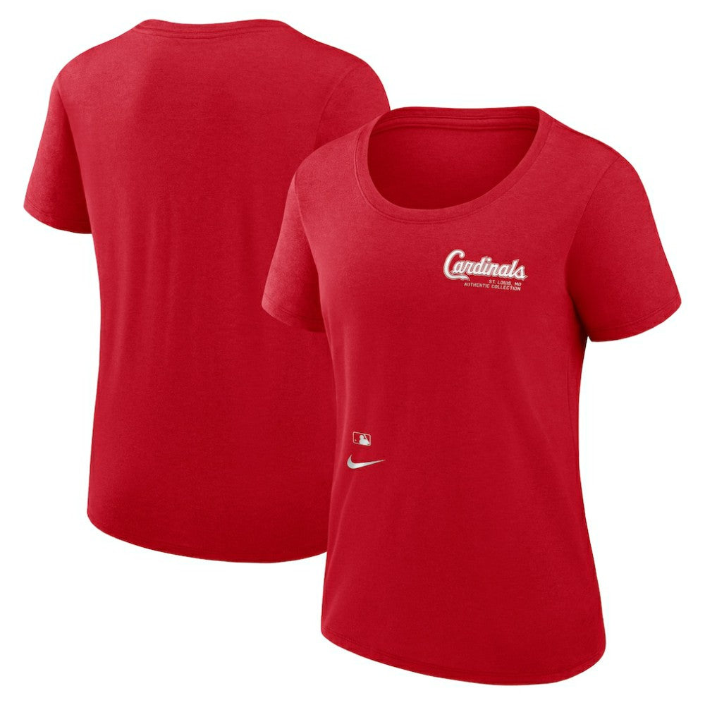 St. Louis Cardinals Nike Women's Authentic Collection Performance Scoop Neck T-Shirt - Red - Nike Lifestyle