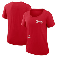 St. Louis Cardinals Nike Women's Authentic Collection Performance Scoop Neck T-Shirt - Red - Nike Lifestyle