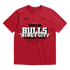 Chicago Bulls Bleacher Report x  Unisex World Tour T-Shirt for sale Red | Mitchell & Ness US