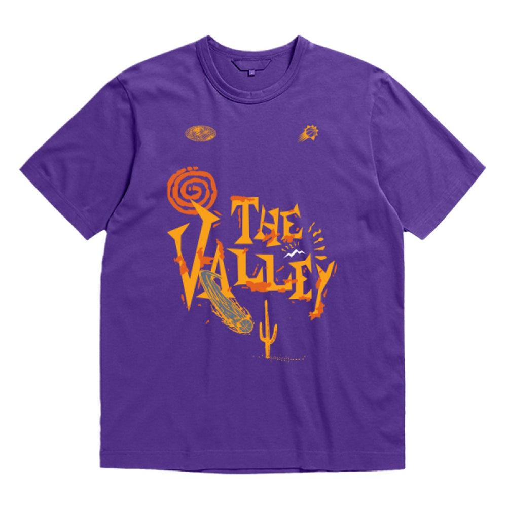 Phoenix Suns Bleacher Report x  Unisex World Tour T-Shirt Purple | Mitchell & Ness