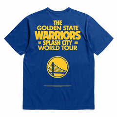 Golden State Warriors Bleacher Report x  Unisex World Tour T-Shirt Royal | Mitchell & Ness