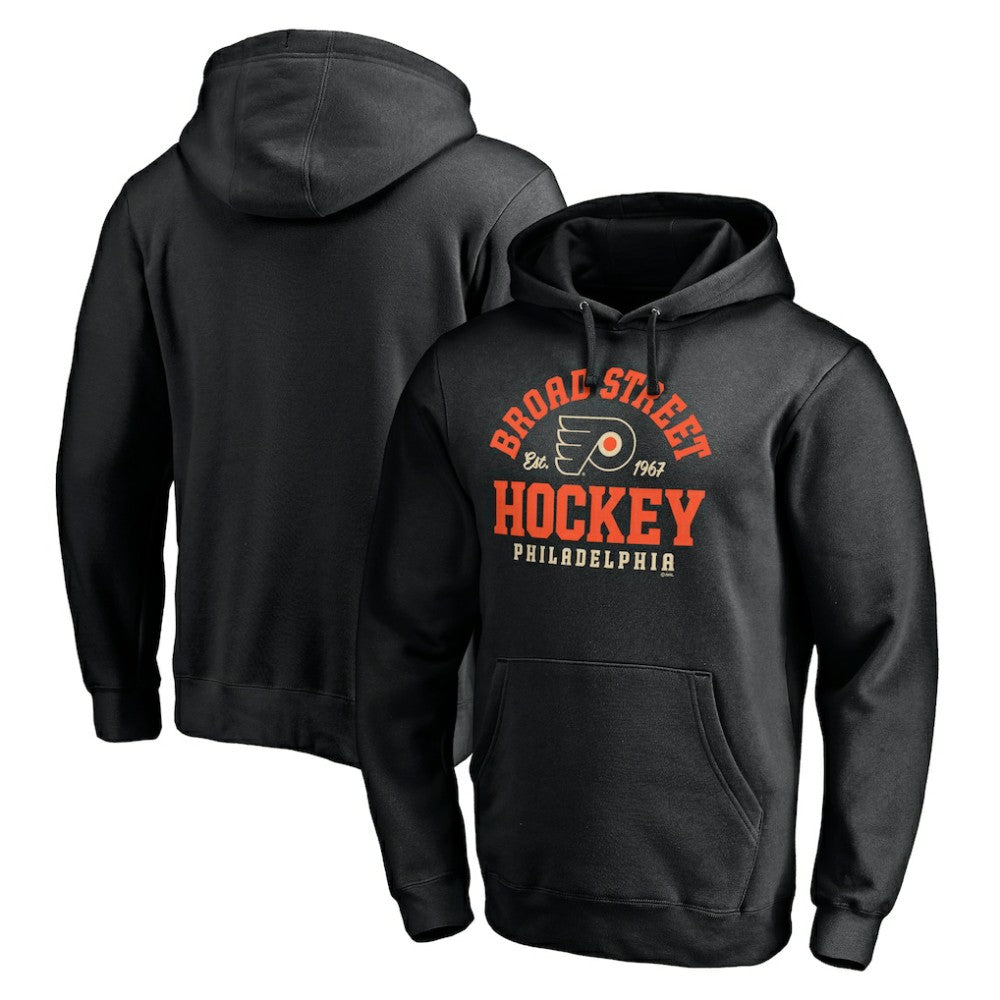 Philadelphia Flyers Hometown Collection Broad Street Pullover Hoodie - Black - NHL 200131566