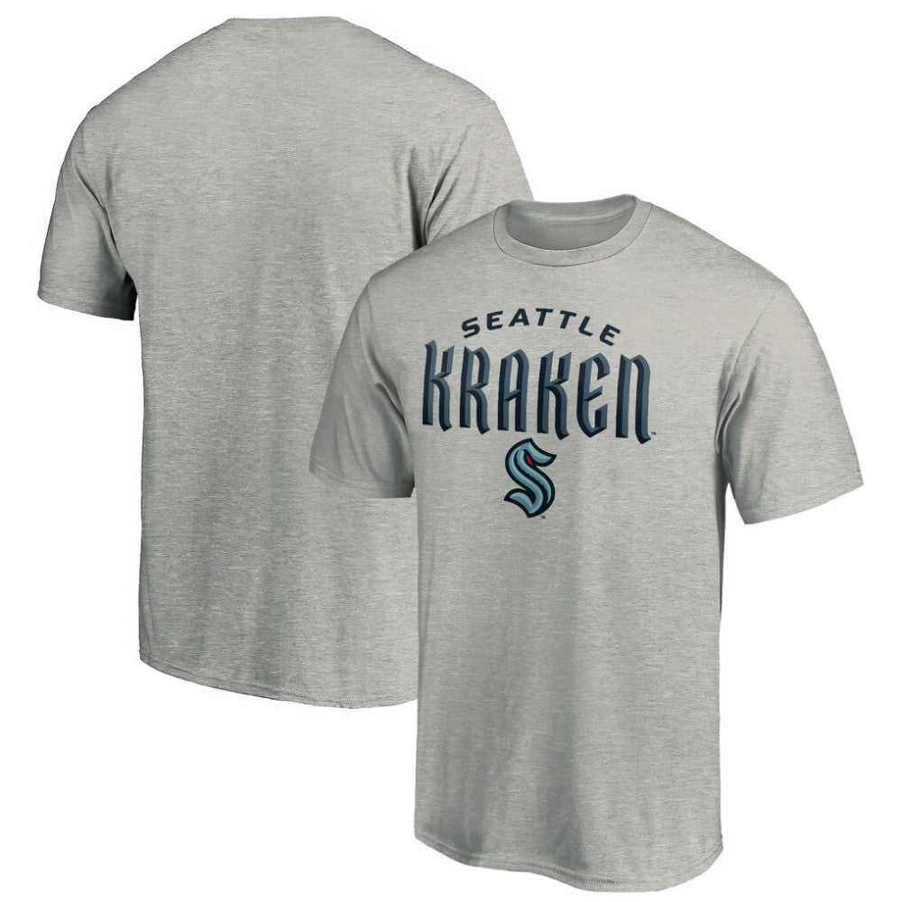 Seattle Kraken Team Lockup T-Shirt - Heather Gray - NHL 200131574