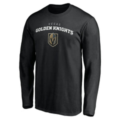 Vegas Golden Knights Team Lockup Long Sleeve T-Shirt - Black - NHL 200131575