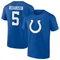 Fanatics Anthony Richardson Indianapolis Colts Icon Name & Number T-Shirt Royal