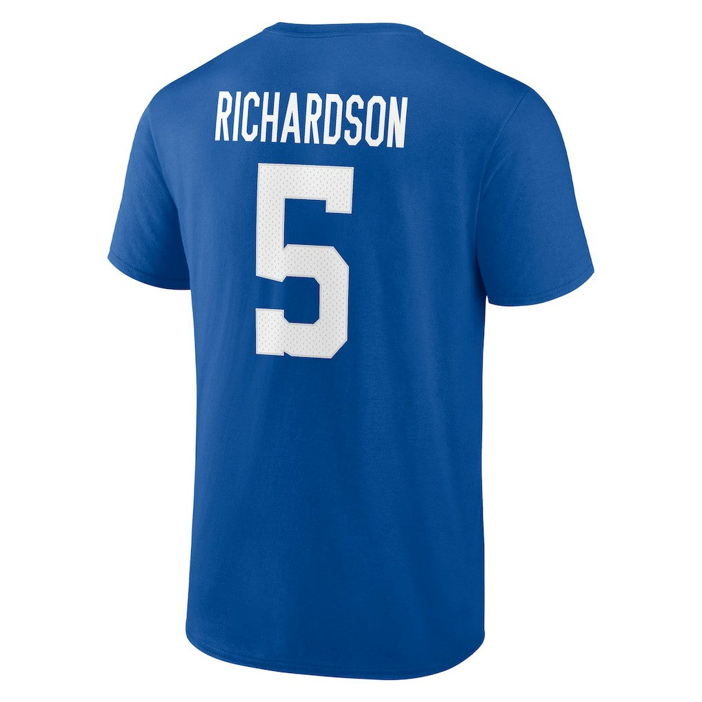 Fanatics Anthony Richardson Indianapolis Colts Icon Name & Number T-Shirt Royal