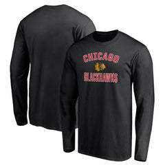 Chicago Blackhawks Victory Arch Long Sleeve T-Shirt - Black - NHL 200131634