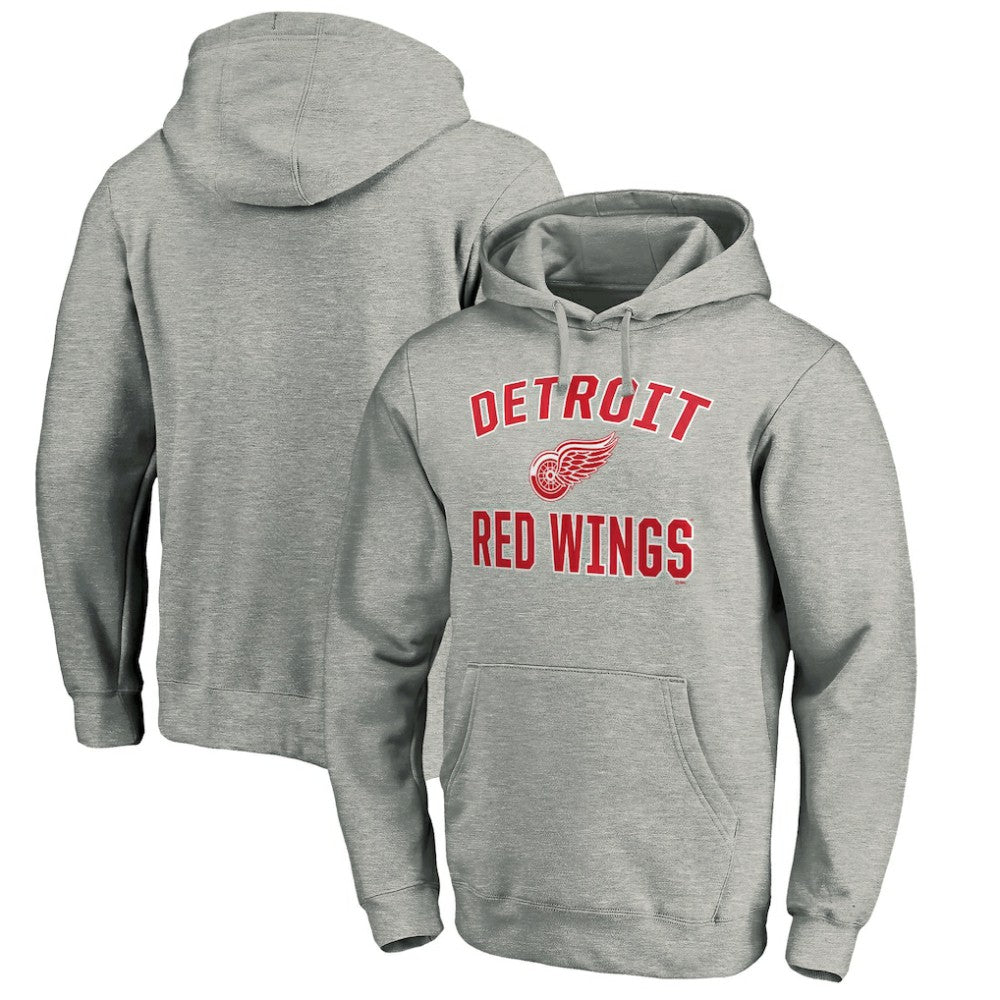 Detroit Red Wings Victory Arch Pullover Hoodie - Gray - NHL 200131639