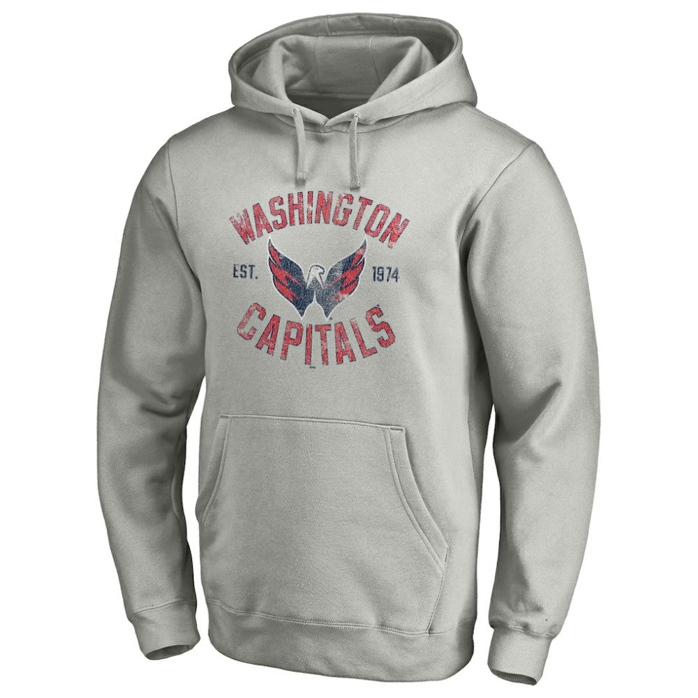 Washington Capitals Heritage Pullover Hoodie - Heather Gray - NHL 200131657