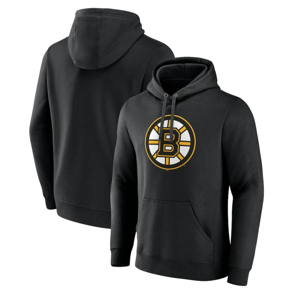 Boston Bruins Primary Logo Pullover Hoodie - Black - NHL 200131721