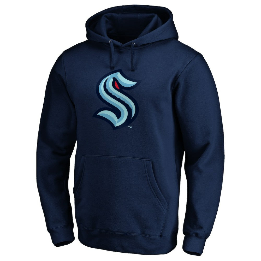 Seattle Kraken Primary Logo Pullover Hoodie - Deep Sea Blue - NHL 200131729