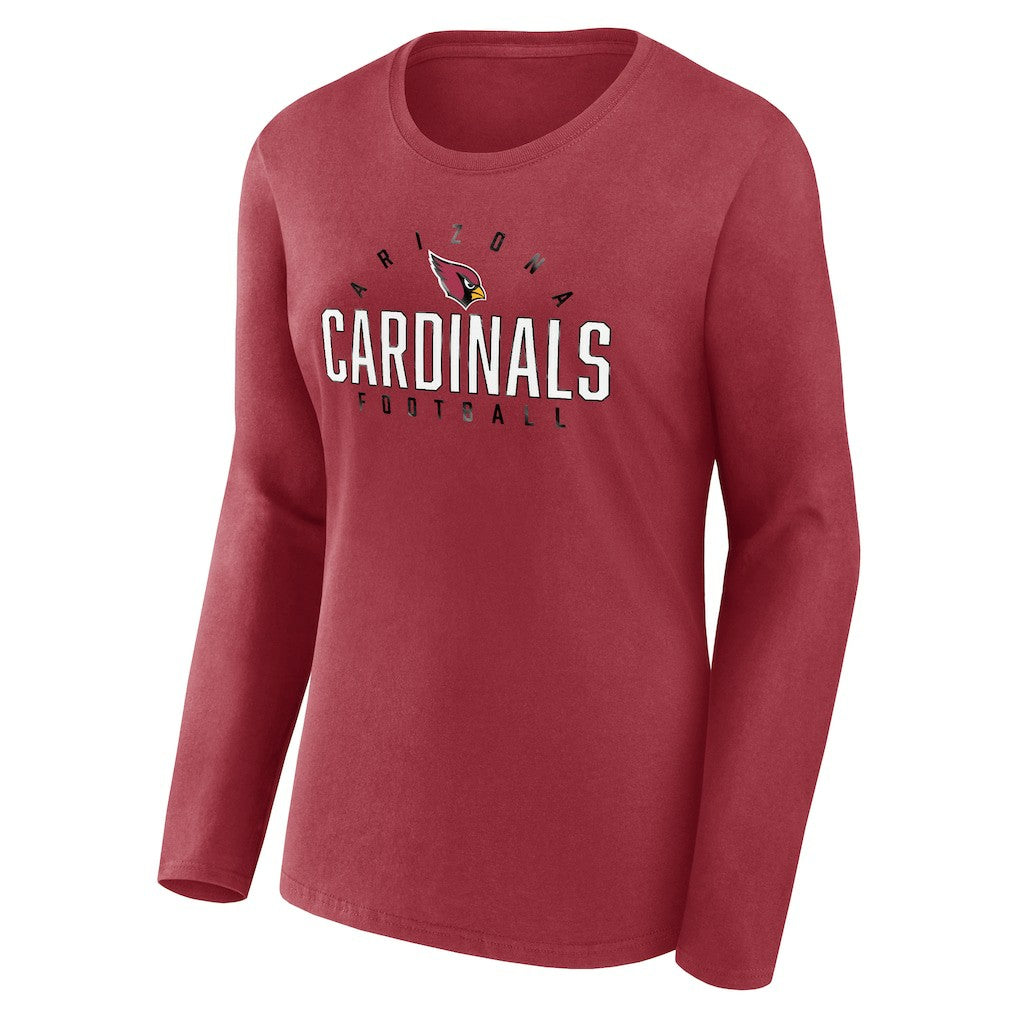 Fanatics Arizona Cardinals Women's Plus Size Foiled Play Long Sleeve T-Shirt Cardinal