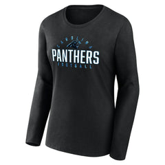Fanatics Carolina Panthers Women's Plus Size Foiled Play Long Sleeve T-Shirt Black