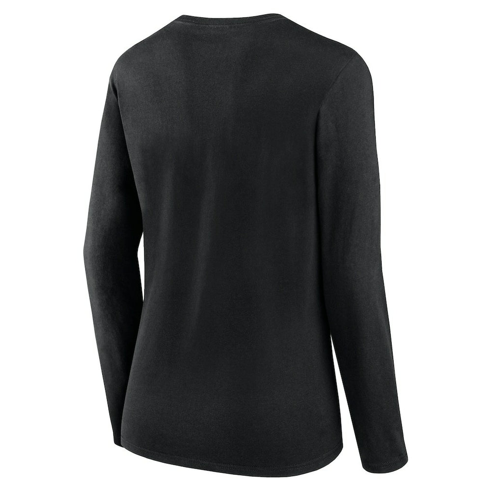 Fanatics Carolina Panthers Women's Plus Size Foiled Play Long Sleeve T-Shirt Black
