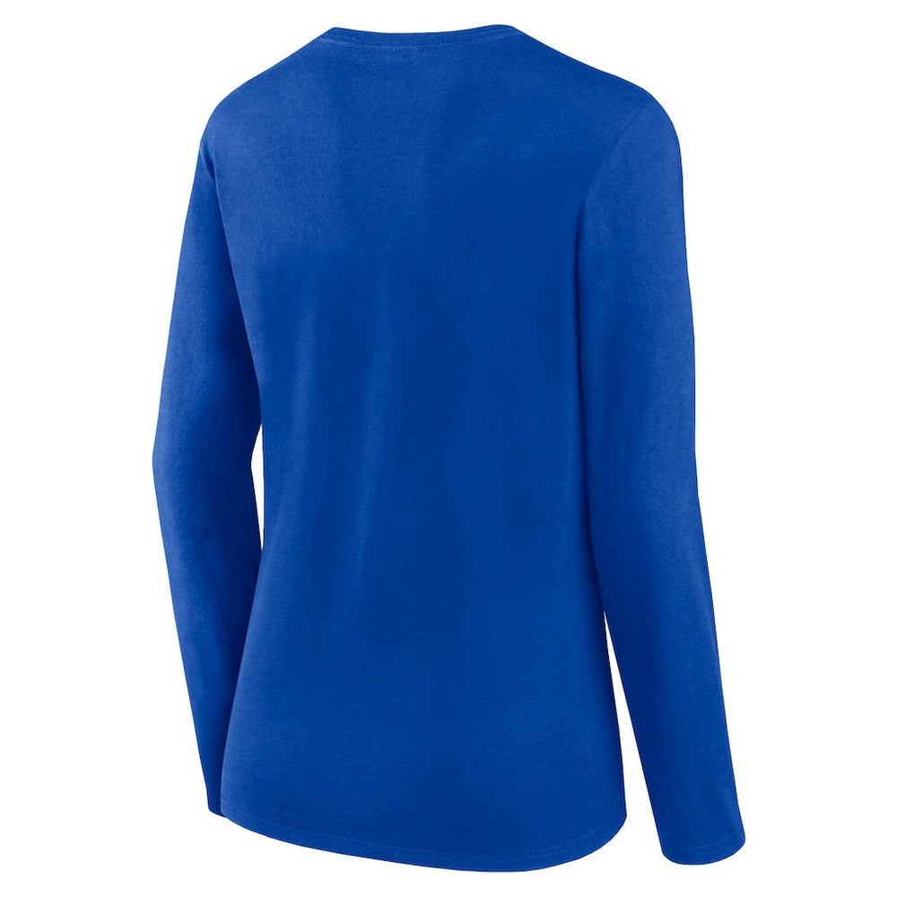 Fanatics Los Angeles Rams Women's Plus Size Foiled Play Long Sleeve T-Shirt Royal