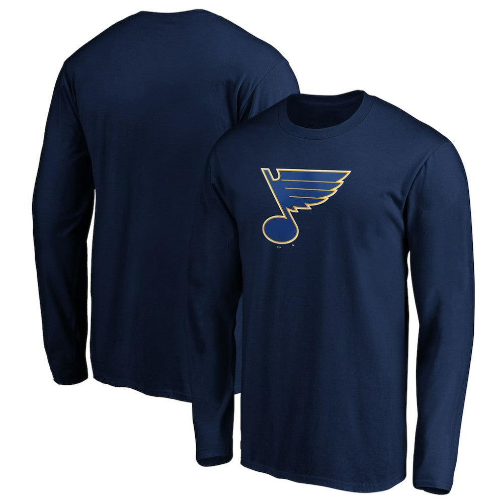 St. Louis Blues Primary Logo Long Sleeve T-Shirt - Navy - NHL 200131916