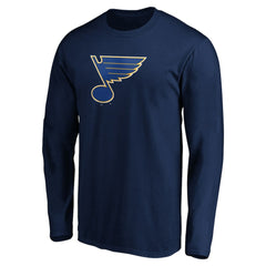 St. Louis Blues Primary Logo Long Sleeve T-Shirt - Navy - NHL 200131916