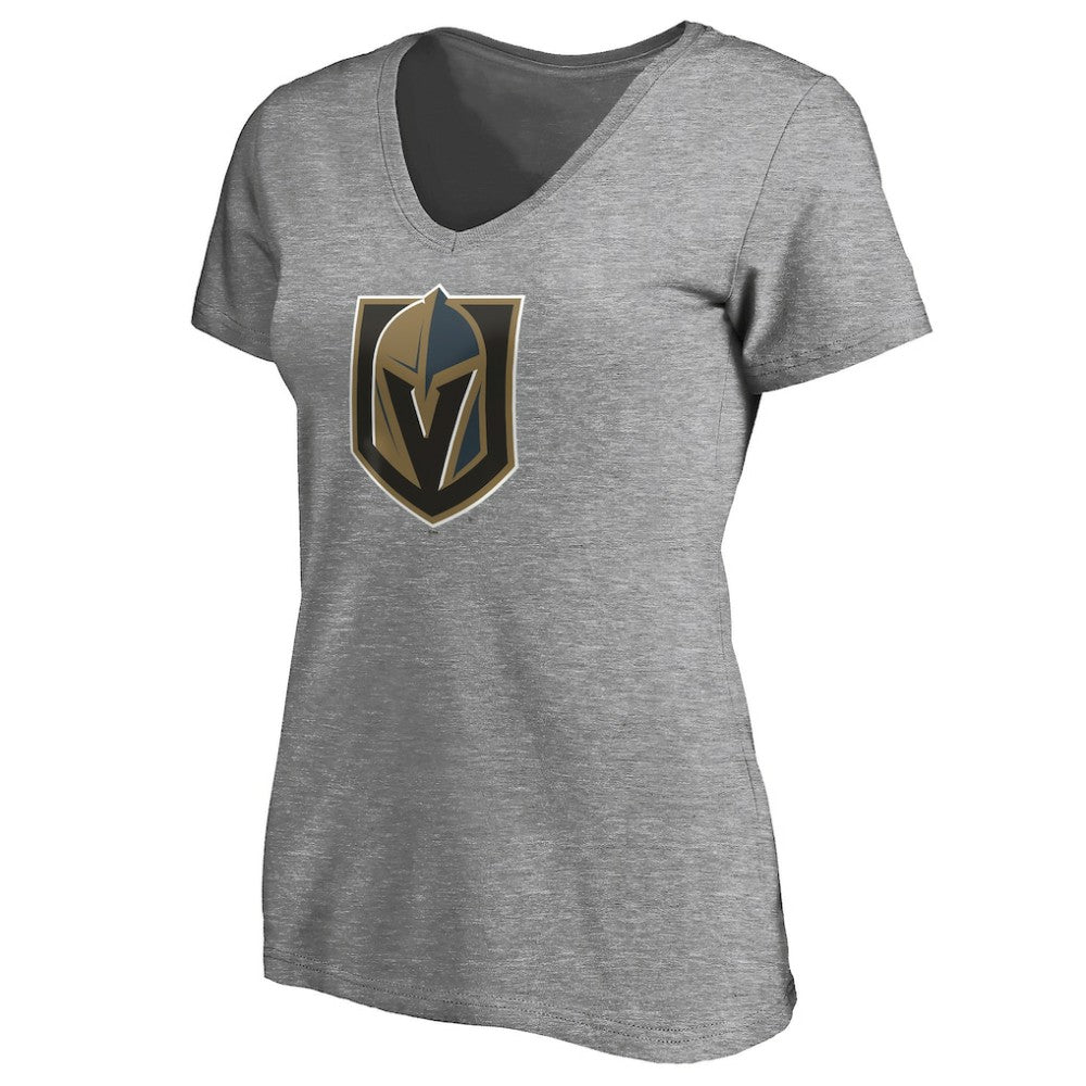 Vegas Golden Knights Women's Primary Logo V-Neck T-Shirt - Gray - NHL 200131922