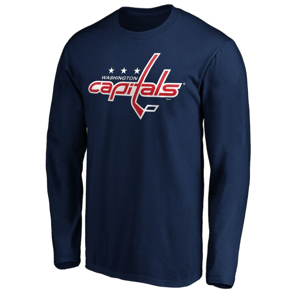 Washington Capitals Primary Logo Long Sleeve T-Shirt - Navy - NHL 200131979