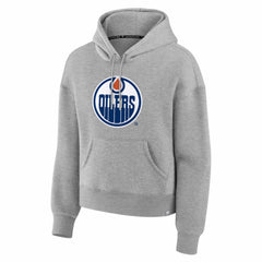 Edmonton Oilers Fanatics Women's Essential Hoodie - Heather Gray - NHL 2001332988