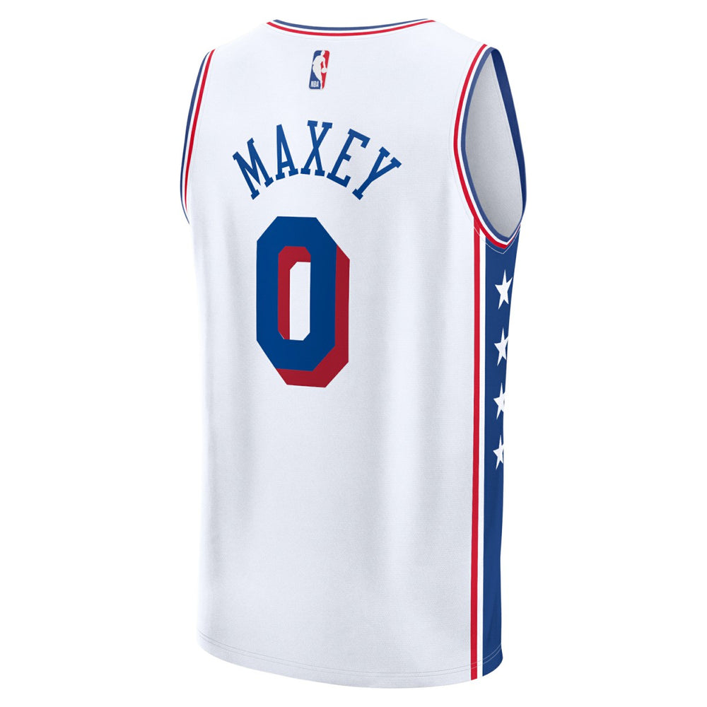 Tyrese Maxey Philadelphia 76ers Fast Break Replica Player Jersey Association Edition White | Fanatics Lifestyle