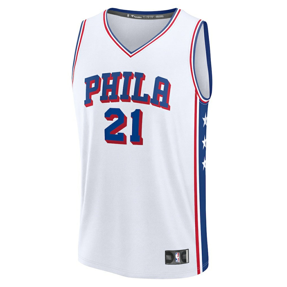 Joel Embiid Philadelphia 76ers Fast Break Replica Player Jersey Association Edition White | Fanatics for sale