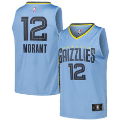 Ja Morant Memphis Grizzlies Fast Break Replica Player Jersey Statement Edition Light Blue | Fanatics US