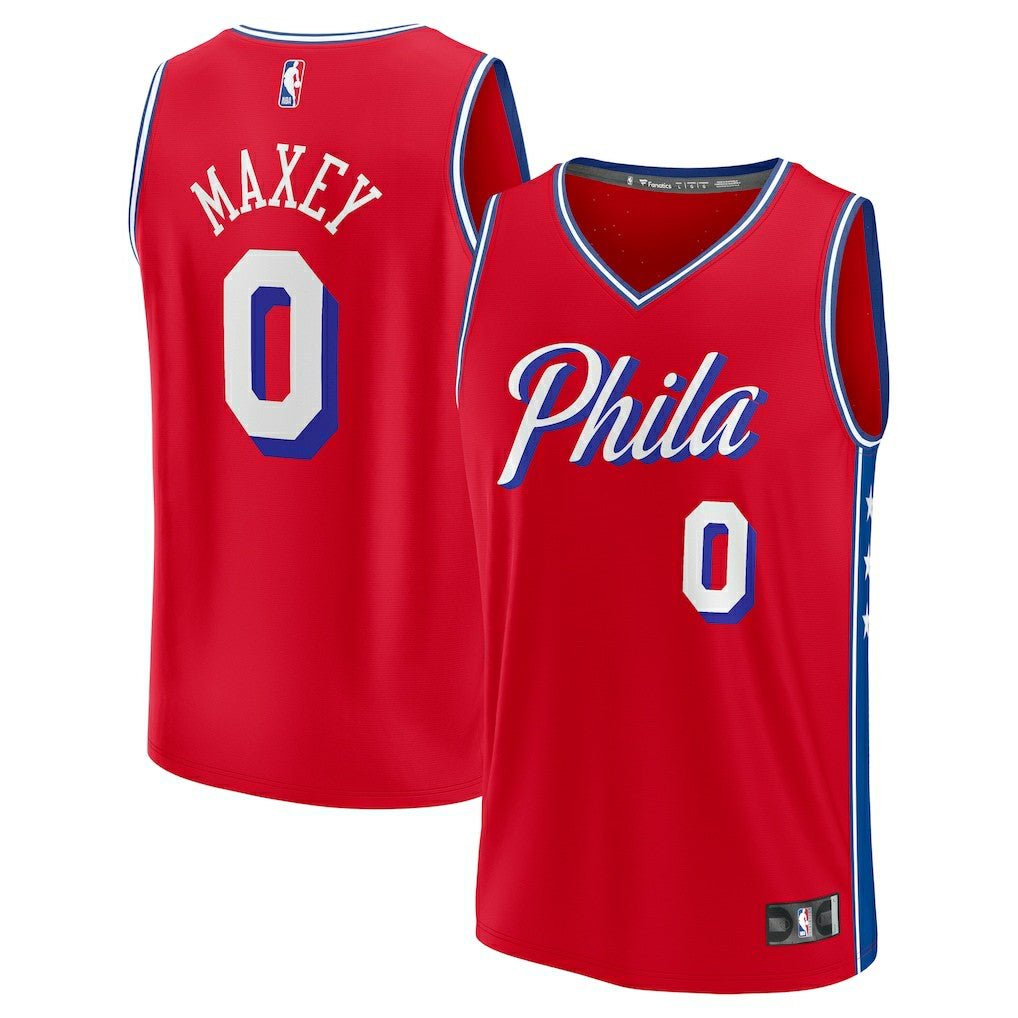Tyrese Maxey Philadelphia 76ers Fast Break Replica Player Jersey for sale Statement Editi- Red | Fanatics online