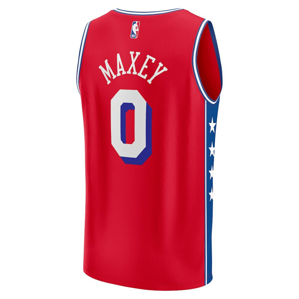 Tyrese Maxey Philadelphia 76ers Fast Break Replica Player Jersey for sale Statement Editi- Red | Fanatics online