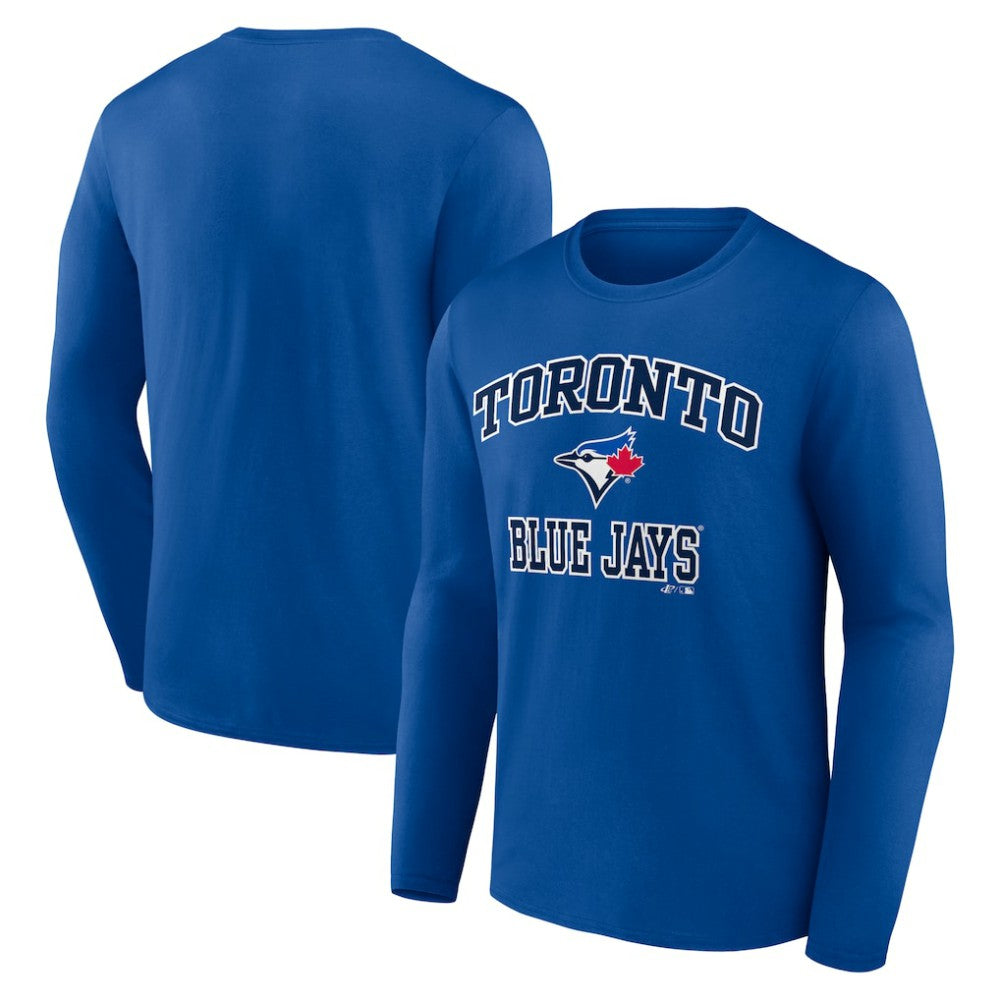 Toronto Blue Jays Logo Athletic Heart & Soul Long Sleeve T-Shirt - Royal - MLB Lifestyle