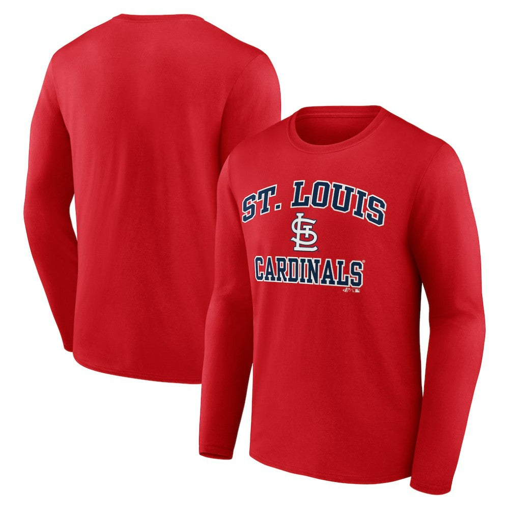 St. Louis Cardinals Logo Athletic Heart & Soul Long Sleeve T-Shirt - Red - MLB Online