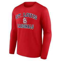 St. Louis Cardinals Logo Athletic Heart & Soul Long Sleeve T-Shirt - Red - MLB Online