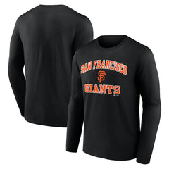 San Francisco Giants Logo Athletic Heart & Soul Long Sleeve T-Shirt - Black - MLB Discount