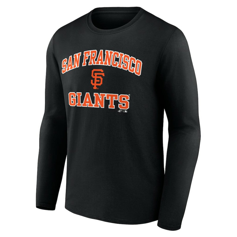 San Francisco Giants Logo Athletic Heart & Soul Long Sleeve T-Shirt - Black - MLB Discount