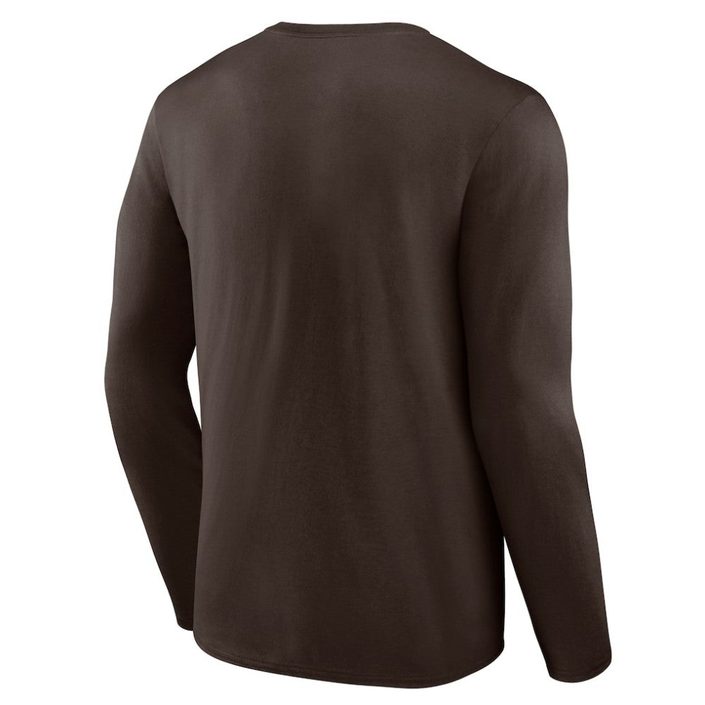 San Diego Padres Logo Athletic Heart & Soul Long Sleeve T-Shirt - Brown - MLB Discount