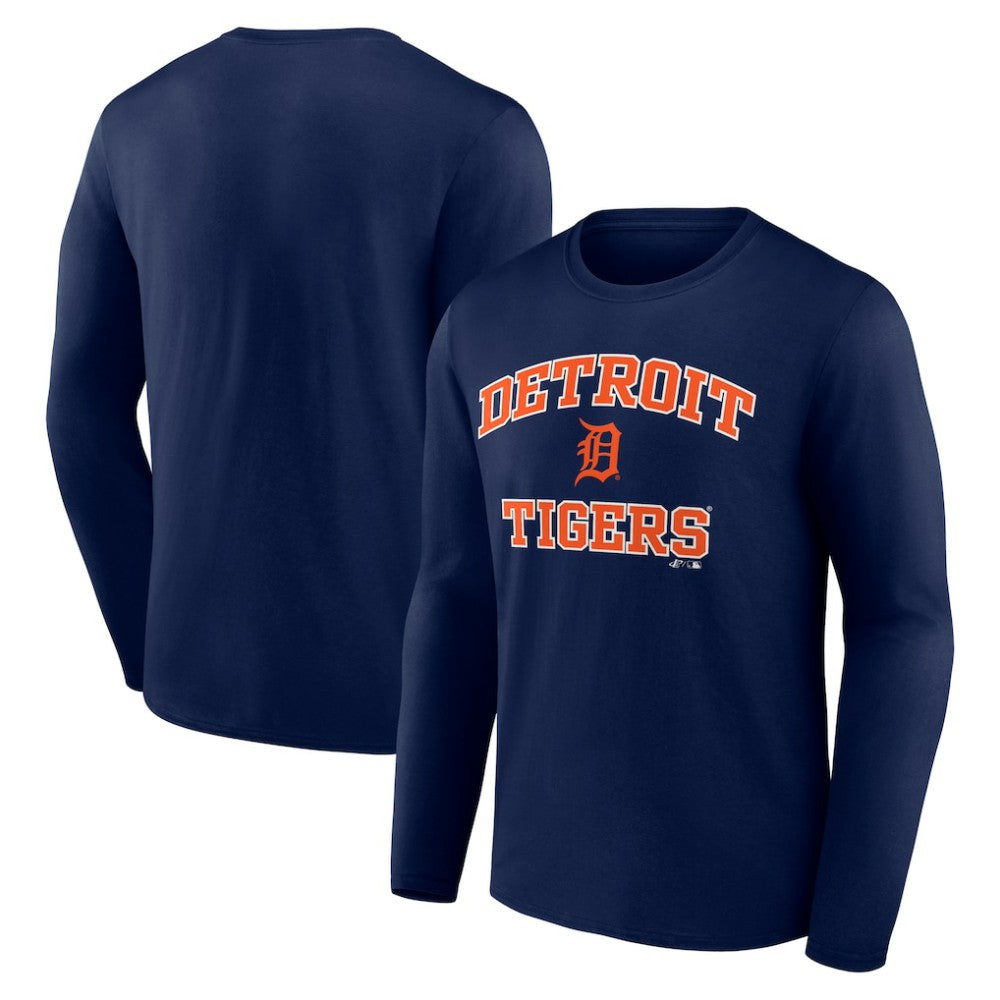 Detroit Tigers Logo Athletic Heart & Soul Long Sleeve T-Shirt - Navy - MLB Online