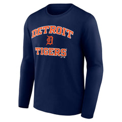 Detroit Tigers Logo Athletic Heart & Soul Long Sleeve T-Shirt - Navy - MLB Online