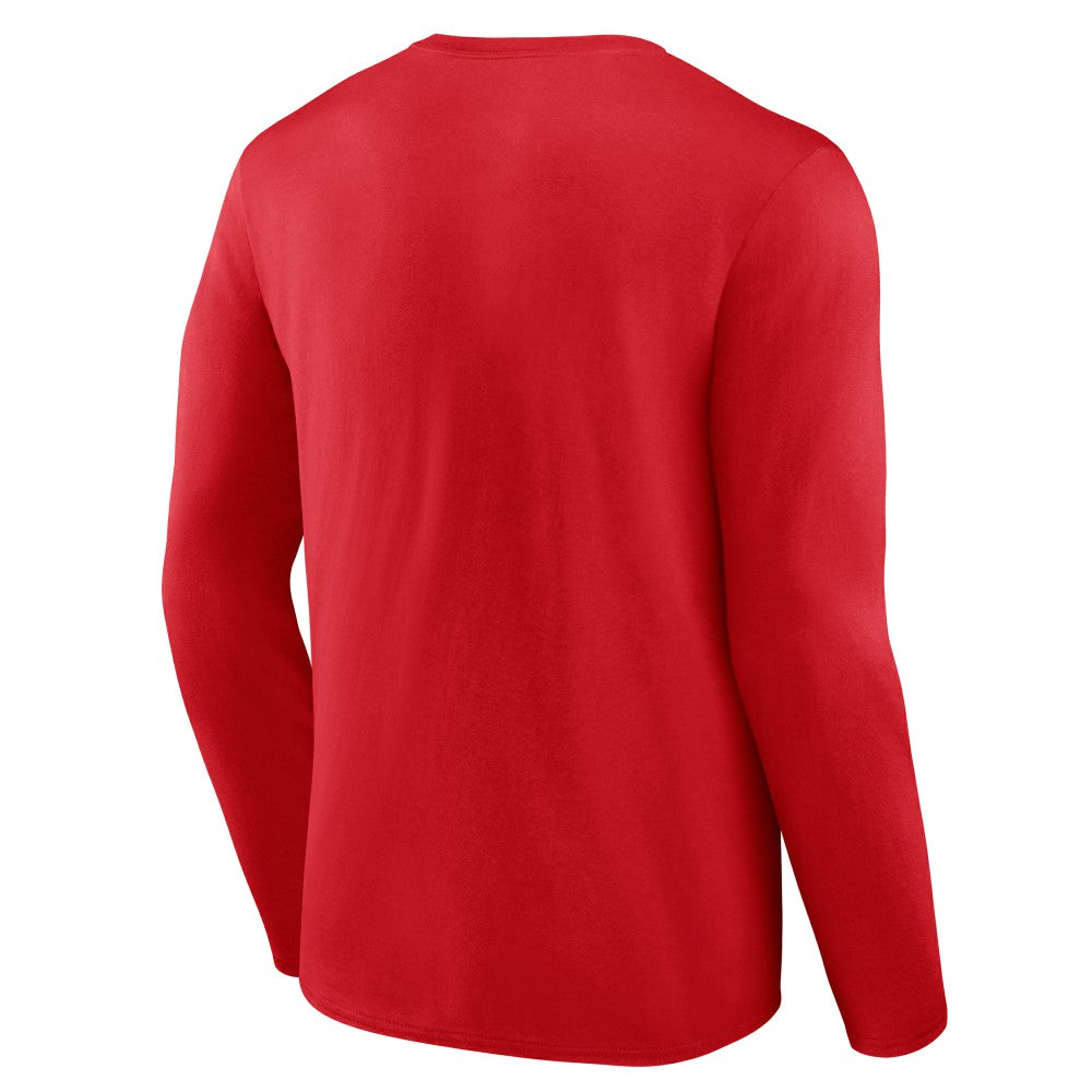 Cincinnati Reds Logo Athletic Heart & Soul Long Sleeve T-Shirt - Red - MLB Lifestyle