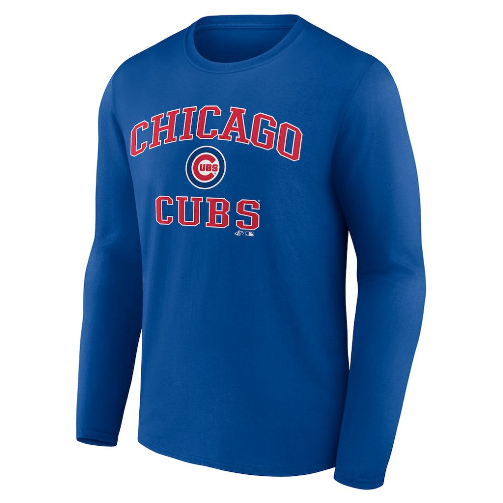 Chicago Cubs Logo Athletic Heart & Soul Long Sleeve T-Shirt - Royal - MLB on Sale